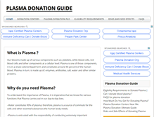 Tablet Screenshot of plasmadonations.org
